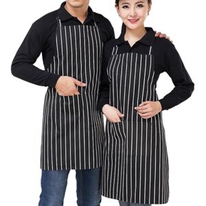 Cyber Monday Deals Tablier unisexe réglable avec 2 poches, tablier de cuisine de restaurant lavable en machine pour homme et femme, Rayures noires et blanches., 30.3 x 27.2 inches - Publicité Cyber Monday Deals Tablier unisexe réglable avec 2 poches, tablier de cuisine de restaurant lavable en machine pour homme et femme, Rayures noires et blanches., 30.3 x 27.2 inches - Publicité