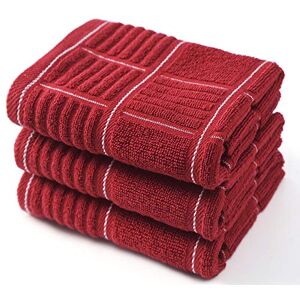 Anyi Lot de 3 torchons de Cuisine absorbants très résistants avec Boucle de Suspension 100% Coton, 40,6 x 66 cm, Rouge et Blanc - Publicité Anyi Lot de 3 torchons de Cuisine absorbants très résistants avec Boucle de Suspension 100% Coton, 40,6 x 66 cm, Rouge et Blanc - Publicité