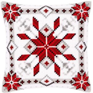 Vervaco Kit Coussin Point De Croix Crystal De Neige I - Publicité Vervaco Kit Coussin Point De Croix Crystal De Neige I - Publicité