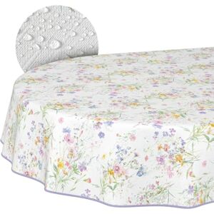 ANRO Nappe en Toile cirée Lavable, Facile d'entretien et imperméable, Effet Lotus, pour l'extérieur, Le Printemps, Motif Fleurs, Ovale, 200 x 140 cm, avec Ourlet (bordée) - Publicité ANRO Nappe en Toile cirée Lavable, Facile d'entretien et imperméable, Effet Lotus, pour l'extérieur, Le Printemps, Motif Fleurs, Ovale, 200 x 140 cm, avec Ourlet (bordée) - Publicité