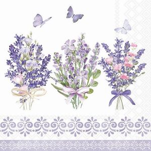 Ambiente Tovagliolo 33x33 Carta Decorato Lovely Lavender White - Publicité Ambiente Tovagliolo 33x33 Carta Decorato Lovely Lavender White - Publicité