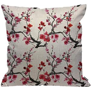 HGOD DESIGNS Housse de coussin en fleurs de cerisier branche d'arbre et fleur rouge, taie d'oreiller décorative pour homme/femme, salon, chambre à coucher, canapé, chaise, 45 x 45 cm - Publicité HGOD DESIGNS Housse de coussin en fleurs de cerisier branche d'arbre et fleur rouge, taie d'oreiller décorative pour homme/femme, salon, chambre à coucher, canapé, chaise, 45 x 45 cm - Publicité