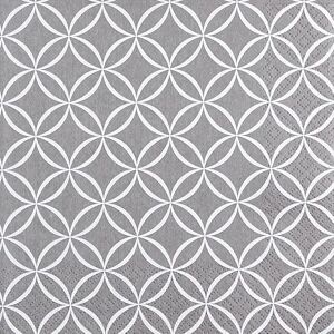Home Fashion Lot de 20 serviettes de table en forme de cercles en composite gris motif artisanat neutre intemporel décoration de table découpage technique de serviette 33 x 33 cm - Publicité Home Fashion Lot de 20 serviettes de table en forme de cercles en composite gris motif artisanat neutre intemporel décoration de table découpage technique de serviette 33 x 33 cm - Publicité