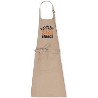 La French Touch Tablier homme humour Calvitie précoce, zizi féroce 100% coton bio Imprimé en France Cadeau Anniversaire Chauve Humour original rigolo (Beige) - Publicité La French Touch Tablier homme humour Calvitie précoce, zizi féroce 100% coton bio Imprimé en France Cadeau Anniversaire Chauve Humour original rigolo (Beige) - Publicité