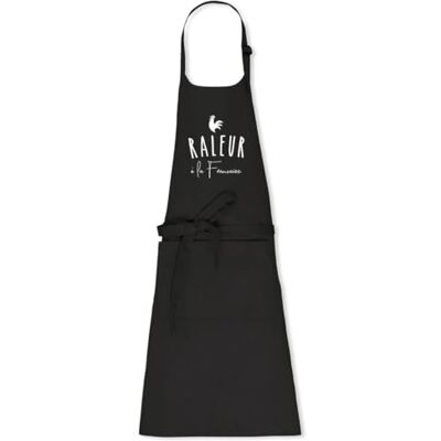 La French Touch Tablier cuisine homme Raleur à la française 100% coton bio Imprimé en France Cadeau Anniversaire French Touch Humour original rigolo (Noir) - Publicité La French Touch Tablier cuisine homme Raleur à la française 100% coton bio Imprimé en France Cadeau Anniversaire French Touch Humour original rigolo (Noir) - Publicité