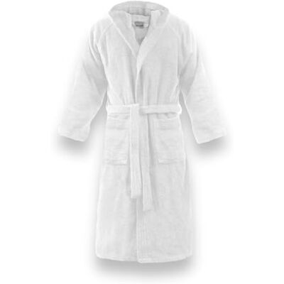 Bassetti Time Peignoir en éponge avec capuche, 360 g/m², pour homme et femme, Blanc, L - Publicité Bassetti Time Peignoir en éponge avec capuche, 360 g/m², pour homme et femme, Blanc, L - Publicité