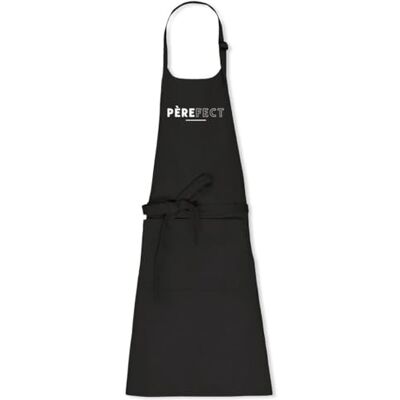 La French Touch Tablier cuisine papa Père fect 100% coton bio Imprimé en France Cadeau Anniversaire Papa original rigolo (Noir) - Publicité La French Touch Tablier cuisine papa Père fect 100% coton bio Imprimé en France Cadeau Anniversaire Papa original rigolo (Noir) - Publicité