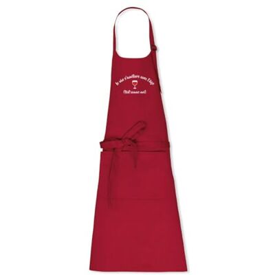 La French Touch Tablier humoristique Le vin s'améliore avec l'âge 100% coton bio Imprimé en France Cadeau Anniversaire Apéro Humour original rigolo (Rouge) - Publicité La French Touch Tablier humoristique Le vin s'améliore avec l'âge 100% coton bio Imprimé en France Cadeau Anniversaire Apéro Humour original rigolo (Rouge) - Publicité