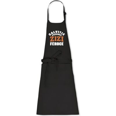 La French Touch Tablier homme humour Calvitie précoce, zizi féroce 100% coton bio Imprimé en France Cadeau Anniversaire Chauve Humour original rigolo (Noir) - Publicité La French Touch Tablier homme humour Calvitie précoce, zizi féroce 100% coton bio Imprimé en France Cadeau Anniversaire Chauve Humour original rigolo (Noir) - Publicité