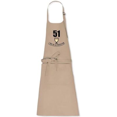 La French Touch Tablier de cuisine Anniversaire 51 ans 100% coton bio Imprimé en France Cadeau Anniversaire Apéro Ricard original rigolo (Beige) - Publicité La French Touch Tablier de cuisine Anniversaire 51 ans 100% coton bio Imprimé en France Cadeau Anniversaire Apéro Ricard original rigolo (Beige) - Publicité