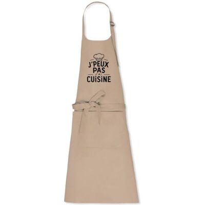 La French Touch Tablier de cuisine J'peux pas j'ai cuisine 100% coton bio Imprimé en France Cadeau Cuisine je peux pas j'ai original rigolo (Beige) - Publicité La French Touch Tablier de cuisine J'peux pas j'ai cuisine 100% coton bio Imprimé en France Cadeau Cuisine je peux pas j'ai original rigolo (Beige) - Publicité