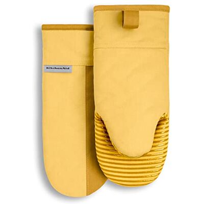 KitchenAid Beacon Lot de 2 Gants de Cuisine Bicolores, 14,6 x 33 cm, Jaune majestueux - Publicité KitchenAid Beacon Lot de 2 Gants de Cuisine Bicolores, 14,6 x 33 cm, Jaune majestueux - Publicité