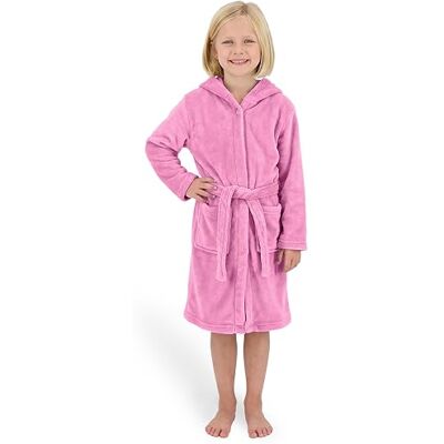 Gräfenstayn Peignoir de Bain Enfant & Adolescent en Polaire avec Bouton et Capuche Certifie OEKO-TEX 100 Peignoir Douillet pour Garcons & Filles (170-176 rose) - Publicité Gräfenstayn Peignoir de Bain Enfant & Adolescent en Polaire avec Bouton et Capuche Certifie OEKO-TEX 100 Peignoir Douillet pour Garcons & Filles (170-176 rose) - Publicité