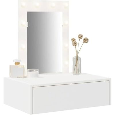 vidaXL MDF Blanc 60 x 40 x 70 cm Coiffeuse moderne rectangulaire - Publicité vidaXL MDF Blanc 60 x 40 x 70 cm Coiffeuse moderne rectangulaire - Publicité