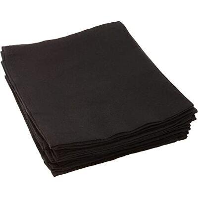 CALITEX 1CH2136Z21A Arc En Ciel Lot de 12 Serviettes Coton Noir 44 x 44 cm - Publicité CALITEX 1CH2136Z21A Arc En Ciel Lot de 12 Serviettes Coton Noir 44 x 44 cm - Publicité