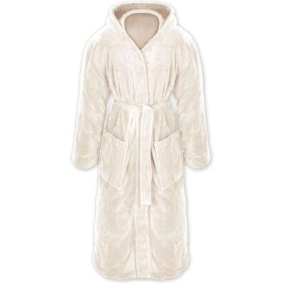 Gräfenstayn® Peignoir de Bain à Capuche en Polaire Douce Hommes & Femmes Tailles S-XXXL Différents Coloris Polaire Flanelle (L, Crème) - Publicité Gräfenstayn® Peignoir de Bain à Capuche en Polaire Douce Hommes & Femmes Tailles S-XXXL Différents Coloris Polaire Flanelle (L, Crème) - Publicité