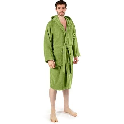 Caleffi Peignoir pour Homme et Femme, Éponge de Coton Doux et Absorbant, Capuche, Séchage Rapide, Unisexe, Vert, Taille Unique - Publicité Caleffi Peignoir pour Homme et Femme, Éponge de Coton Doux et Absorbant, Capuche, Séchage Rapide, Unisexe, Vert, Taille Unique - Publicité