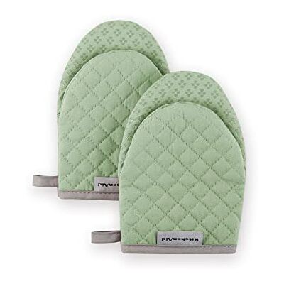 KitchenAid Asteroid Lot de 2 Mini Gants de Cuisine 14 x 20,3 cm Pistache - Publicité KitchenAid Asteroid Lot de 2 Mini Gants de Cuisine 14 x 20,3 cm Pistache - Publicité