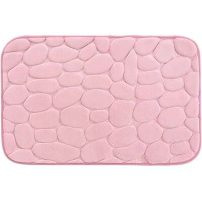 Douceur d'Intérieur , Tapis de Bain (50 x 80 cm) Ricochet Rose Poudre, Microfibre Unie Relief - Publicité Douceur d'Intérieur , Tapis de Bain (50 x 80 cm) Ricochet Rose Poudre, Microfibre Unie Relief - Publicité