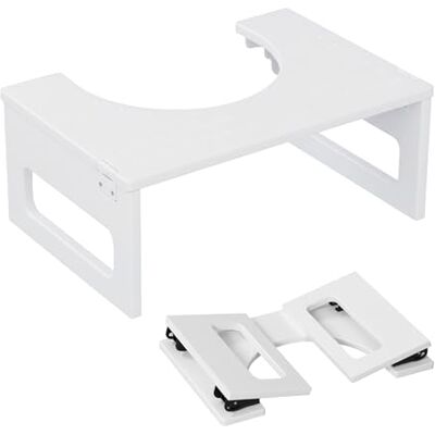 Relaxdays Tabouret de Toilettes, HxLxP 18 x 43 x 27,5 cm, Bambou antidérapant, Pliable, Blanc, pour Adultes - Publicité Relaxdays Tabouret de Toilettes, HxLxP 18 x 43 x 27,5 cm, Bambou antidérapant, Pliable, Blanc, pour Adultes - Publicité