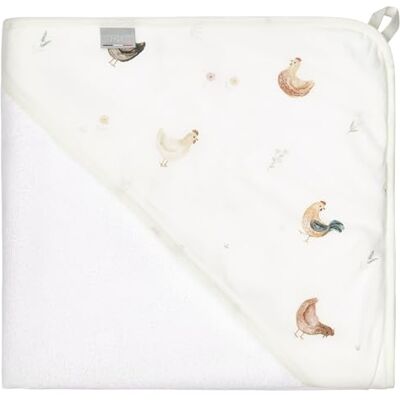 Sevira Kids Ma première cape de bain en coton et bambou, GALLINA 75 x 75 cm Made in France - Publicité Sevira Kids Ma première cape de bain en coton et bambou, GALLINA 75 x 75 cm Made in France - Publicité