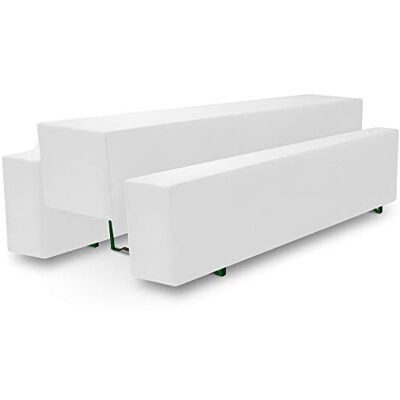 Beautissu Basic m - Ensemble de housses pour table et bancs - Blanc - Publicité Beautissu Basic m - Ensemble de housses pour table et bancs - Blanc - Publicité