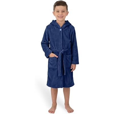 Gräfenstayn Peignoir de Bain Enfant & Adolescent en Polaire avec Bouton et Capuche Certifie OEKO-TEX 100 Peignoir Douillet pour Garcons & Filles (158-164 bleu marine) - Publicité Gräfenstayn Peignoir de Bain Enfant & Adolescent en Polaire avec Bouton et Capuche Certifie OEKO-TEX 100 Peignoir Douillet pour Garcons & Filles (158-164 bleu marine) - Publicité