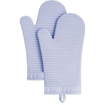 KitchenAid Lot de 2 maniques en Silicone Souple côtelé, crème Lavande - Publicité KitchenAid Lot de 2 maniques en Silicone Souple côtelé, crème Lavande - Publicité