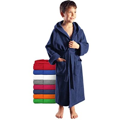 Arus Peignoir de Baine Enfant, Fille, Garçon et Ado, à Capuche, 100% Coton Tissu Éponge, Couleur : Bleu marine, Taille: 152 - Publicité Arus Peignoir de Baine Enfant, Fille, Garçon et Ado, à Capuche, 100% Coton Tissu Éponge, Couleur : Bleu marine, Taille: 152 - Publicité