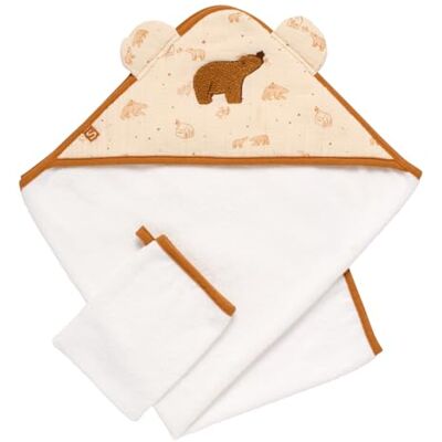 Sauthon - Cape De Bain Et Gant - Blanc - Coton - Ensemble de bain - Publicité Sauthon - Cape De Bain Et Gant - Blanc - Coton - Ensemble de bain - Publicité