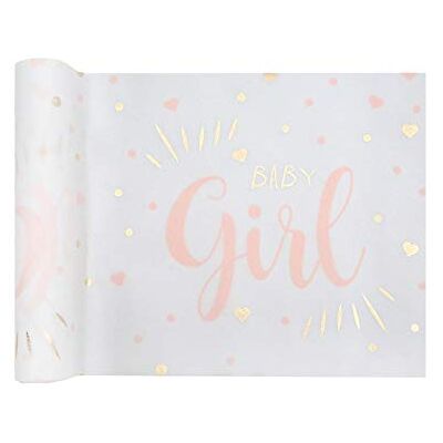 Santex Chemin DE Table INTISSÉ Baby Shower 28CMX5M Rose - Publicité Santex Chemin DE Table INTISSÉ Baby Shower 28CMX5M Rose - Publicité