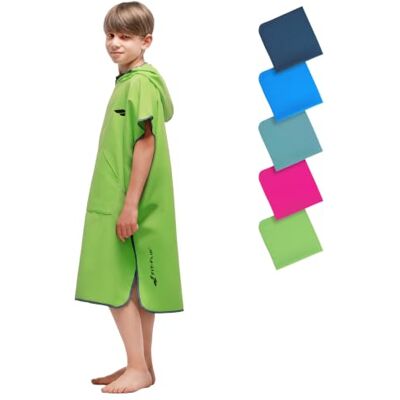 Fit-Flip Poncho de Bain – extrêmement léger et à séchage Rapide – Poncho de Surf en Microfibre pour Hommes et Femmes, Poncho de Plage, Serviette à Changement - Publicité Fit-Flip Poncho de Bain – extrêmement léger et à séchage Rapide – Poncho de Surf en Microfibre pour Hommes et Femmes, Poncho de Plage, Serviette à Changement - Publicité