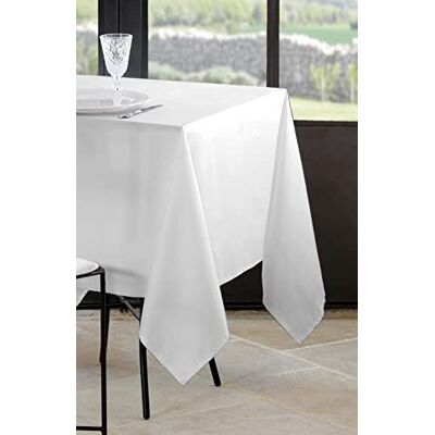 Nappe Nelson 145x200cm Blanche - Nappe - Publicité Nappe Nelson 145x200cm Blanche - Nappe - Publicité
