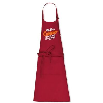 La French Touch Tablier cuisine homme Meilleur cuisinier 100% coton bio Imprimé en France Cadeau Anniversaire Cuisine original rigolo (Rouge) - Publicité La French Touch Tablier cuisine homme Meilleur cuisinier 100% coton bio Imprimé en France Cadeau Anniversaire Cuisine original rigolo (Rouge) - Publicité