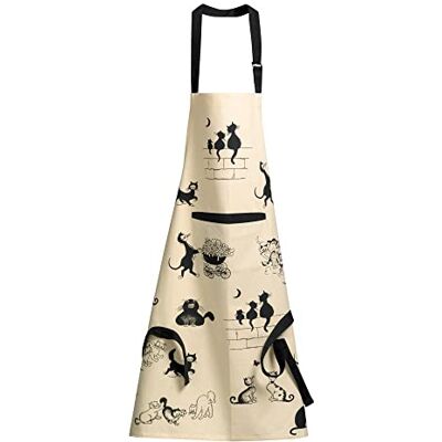 Tablier de cuisine imprimé Dubout 3 chats beige 72 x 85 cm Winkler - Publicité Tablier de cuisine imprimé Dubout 3 chats beige 72 x 85 cm Winkler - Publicité