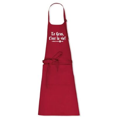 La French Touch Tablier humoristique Kaamelott Le gras c'est la vie 100% coton bio Imprimé en France Cadeau Anniversaire Cuisine Film et Série original rigolo (Rouge) - Publicité La French Touch Tablier humoristique Kaamelott Le gras c'est la vie 100% coton bio Imprimé en France Cadeau Anniversaire Cuisine Film et Série original rigolo (Rouge) - Publicité