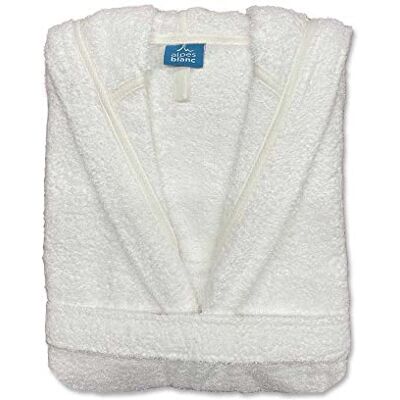 Alpes Blanc Peignoir de Bain Capuche Hommes et Femmes 100% Coton 450g/m² Séchage Rapide, Absorbant et Toucher Doux Blanc Taille M - Publicité Alpes Blanc Peignoir de Bain Capuche Hommes et Femmes 100% Coton 450g/m² Séchage Rapide, Absorbant et Toucher Doux Blanc Taille M - Publicité