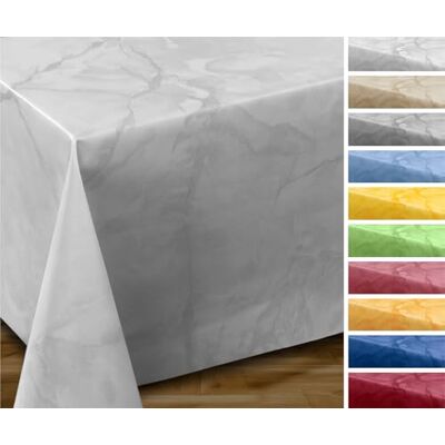 BEAUTEX OVAL ROUND ECKIG, nappe de jardin en toile cirée, taille et motif au choix, Plastique, Weiß, Oval 140x190 cm - Publicité BEAUTEX OVAL ROUND ECKIG, nappe de jardin en toile cirée, taille et motif au choix, Plastique, Weiß, Oval 140x190 cm - Publicité