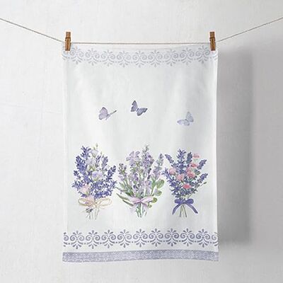 Ambiente Torchon de cuisine décoratif pour la cuisine, 70 x 50 cm, 100 % coton, lavande, maison de campagne, jardin, couleurs pastel, série Lovely Lavande - Publicité Ambiente Torchon de cuisine décoratif pour la cuisine, 70 x 50 cm, 100 % coton, lavande, maison de campagne, jardin, couleurs pastel, série Lovely Lavande - Publicité