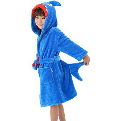 LOLANTA Robe de chambre Tricératops pour enfants, Peignoir polaire à capuche,Vert/Orange/Rose rouge/Bleu/Gris 1-10 ans - Publicité LOLANTA Robe de chambre Tricératops pour enfants, Peignoir polaire à capuche,Vert/Orange/Rose rouge/Bleu/Gris 1-10 ans - Publicité