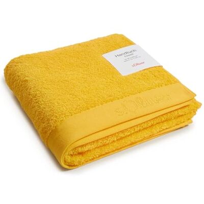 s.Oliver Serviette 50 x 100 cm – 100 % coton, 600 g/m², douce et absorbante, serviettes jaunes - Publicité s.Oliver Serviette 50 x 100 cm – 100 % coton, 600 g/m², douce et absorbante, serviettes jaunes - Publicité