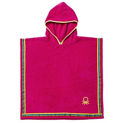 Peignoir pour enfants Benetton Rose 85x85cm - Peignoir en coton - Publicité Peignoir pour enfants Benetton Rose 85x85cm - Peignoir en coton - Publicité