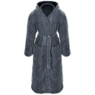 Gräfenstayn® Peignoir de bain à capuche en polaire douce Hommes & Femmes Tailles S-XXXL Différents coloris Polaire flanelle (M, Anthracite) - Publicité Gräfenstayn® Peignoir de bain à capuche en polaire douce Hommes & Femmes Tailles S-XXXL Différents coloris Polaire flanelle (M, Anthracite) - Publicité