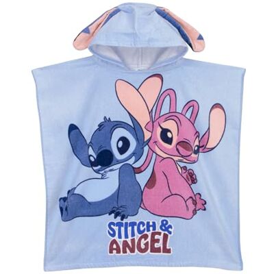 Disney Poncho De Bain Serviette De Plage Stitch Et Angel Serviette De Piscine Enfant Taille Unique Bleu - Publicité Disney Poncho De Bain Serviette De Plage Stitch Et Angel Serviette De Piscine Enfant Taille Unique Bleu - Publicité