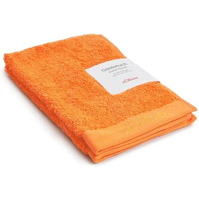 s.Oliver Serviette d'invité, 30 x 50 cm, 100% coton, 600 g/m², Douce et Absorbante, Serviette d'invité, Couleur Orange - Publicité s.Oliver Serviette d'invité, 30 x 50 cm, 100% coton, 600 g/m², Douce et Absorbante, Serviette d'invité, Couleur Orange - Publicité