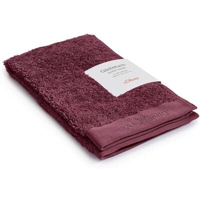 s.Oliver Serviette d'invité 30 x 50 cm – 100 % coton, 600 g/m², douce et absorbante, bordeaux - Publicité s.Oliver Serviette d'invité 30 x 50 cm – 100 % coton, 600 g/m², douce et absorbante, bordeaux - Publicité