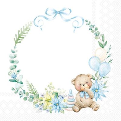 Ambiente Serviette Bébé Teddy 20 pcs. Imprimé d'un côté pour découpage, 33x33 cm, Blanc, Quartier Motif, Toute l'année, Papier Blue - Publicité Ambiente Serviette Bébé Teddy 20 pcs. Imprimé d'un côté pour découpage, 33x33 cm, Blanc, Quartier Motif, Toute l'année, Papier Blue - Publicité