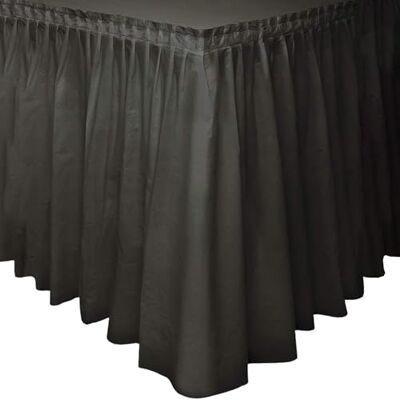 Unique Party 50062 Jupe de Table en Plastique 4,2 m Noir, 29" x 168 - Publicité Unique Party 50062 Jupe de Table en Plastique 4,2 m Noir, 29" x 168 - Publicité