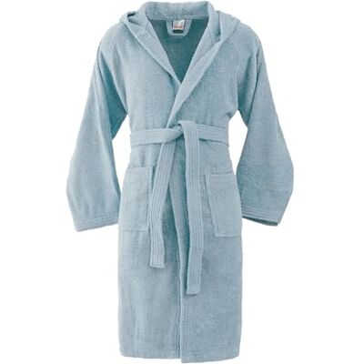 Bassetti Peignoir doux 360 g avec capuche 100% coton homme femme éponge grande taille – ITALY Designed – Collection VIVIAN, SKY BA, L - Publicité Bassetti Peignoir doux 360 g avec capuche 100% coton homme femme éponge grande taille – ITALY Designed – Collection VIVIAN, SKY BA, L - Publicité