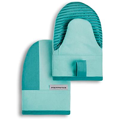 KitchenAid Beacon Ensemble de mini gants de cuisine bicolore 14 x 20,3 cm Bleu ciel - Publicité KitchenAid Beacon Ensemble de mini gants de cuisine bicolore 14 x 20,3 cm Bleu ciel - Publicité
